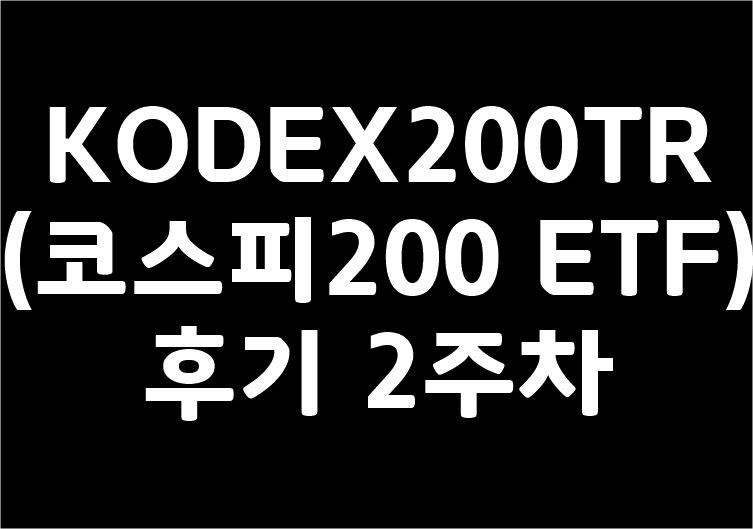 KODEX200TR (코스피200 ETF) 후기 2주차