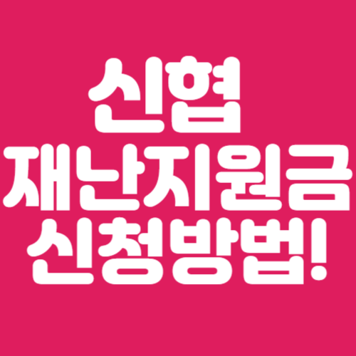 신협 체크카드 긴급 재난지원금 신청방법 사용처(총정리!)