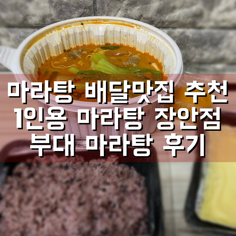 [서울/동대문구] 마라탕 배달맛집 :: 1인용 마라탕 장안점