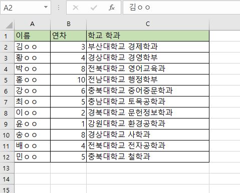 엑셀 팁-모든 행에 빈칸 추가하기