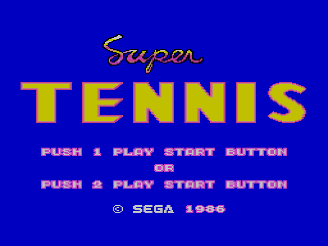 Great Tennis (세가 마스터 시스템 / SMS) 게임 롬파일 다운로드