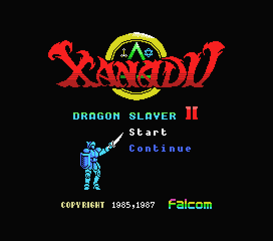 Dragon Slayer 2 Xanadu - MSX (재믹스) 게임 롬파일 다운로드
