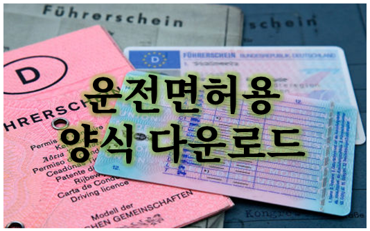 한국 운전면허증 독일면허증 교환을 위한 양식 (다운로드 링크)