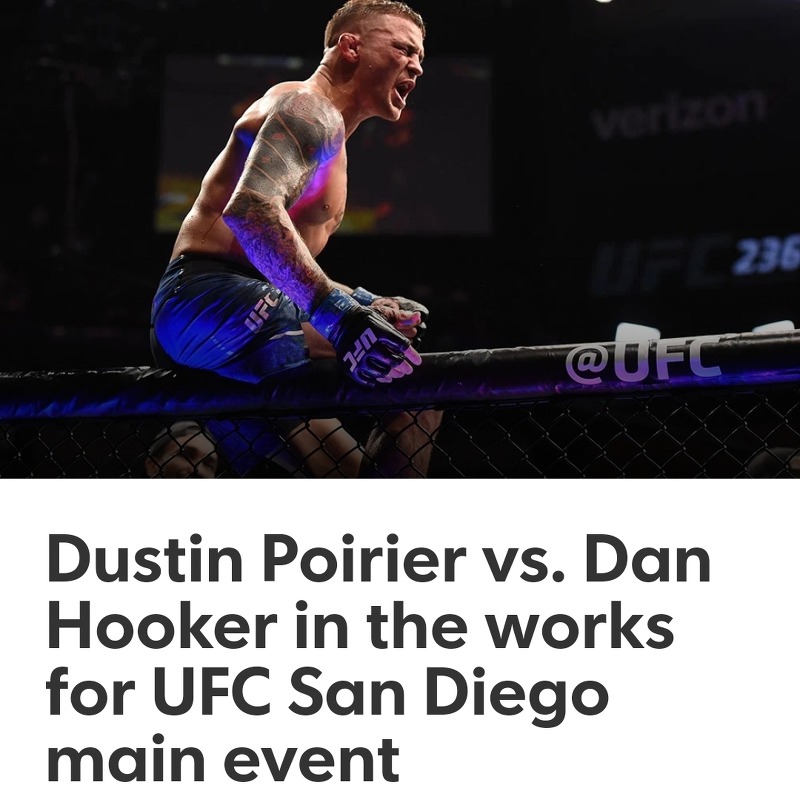 UFC 샌 디에고: 포이리에 vs 후커 추진 중 등 MMA 뉴스