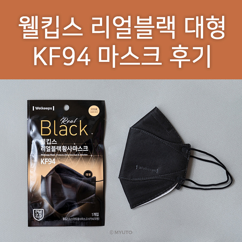 웰킵스 리얼블랙 대형 KF94 착용후기 : 고급진 블랙 마스크는 이게 최고인 듯! 공홈에서 10매 구매성공했어요