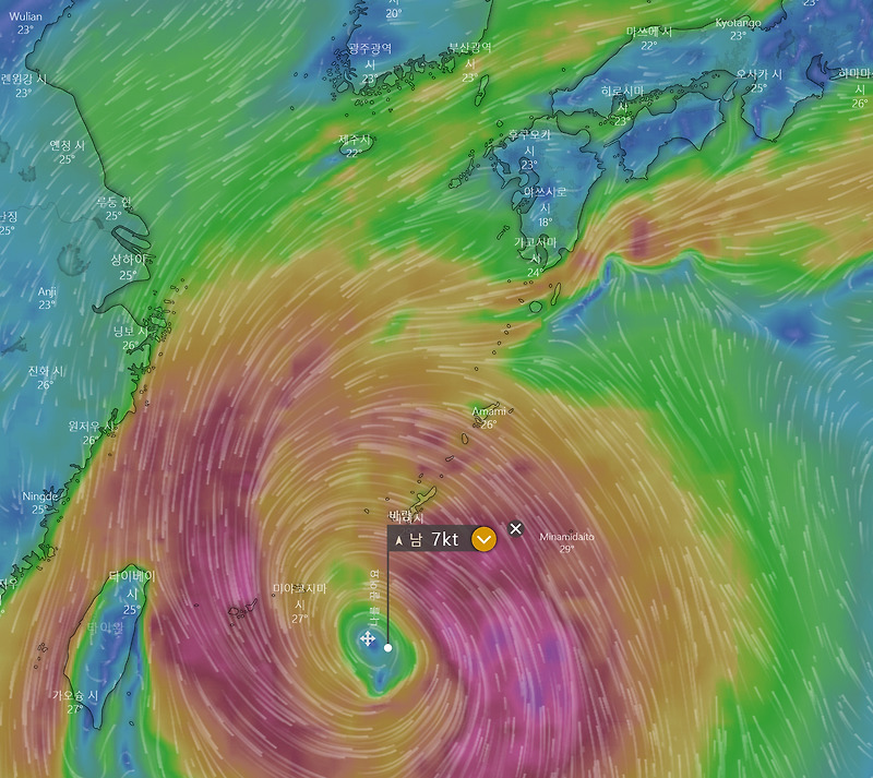 17호 태풍 타파 예상 경로 및 현재 실시간 위치를 알수 있는 사이트