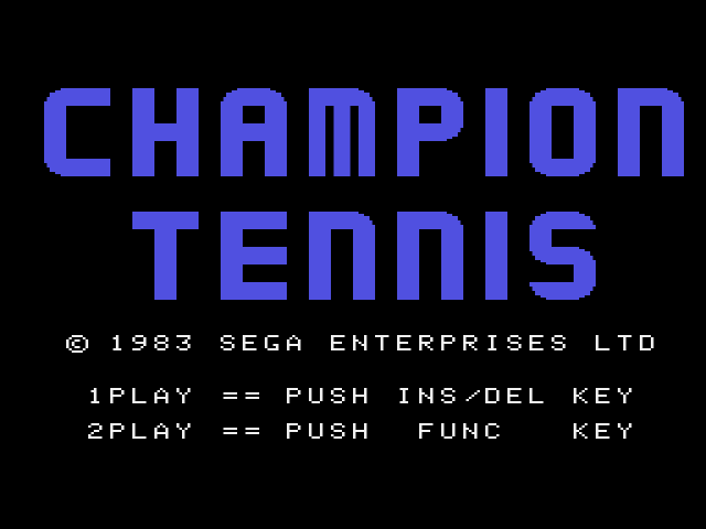Champion Tennis (SG-1000) 게임 롬파일 다운로드