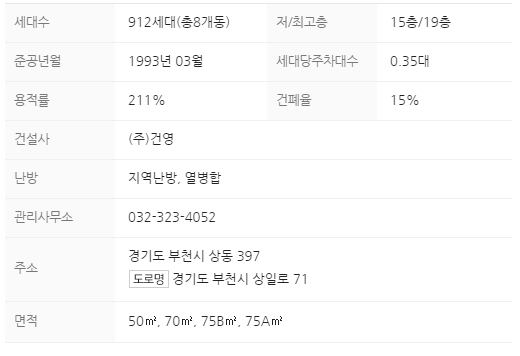 부천의 숨은 꿀단지 저평가 아파트