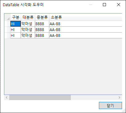 VB.NET DataGridView to Datatable 변환하기