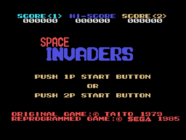 Space Invaders (SG-1000) 게임 롬파일 다운로드