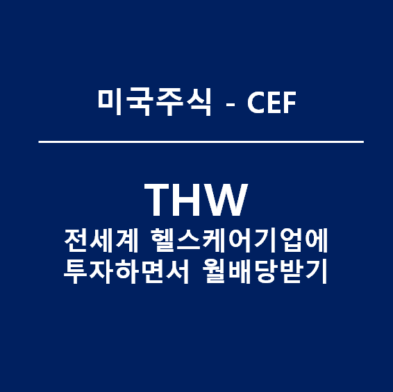 미국월배당주 THW - 세계 헬스케어에 투자하면서 월배당 받을 수 있는 종목(feat. CEF)