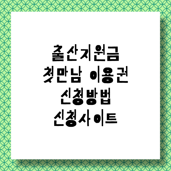 출산지원금 첫만남 이용권200만원 조회 및 신청방법 신청서류 사이트 총정리