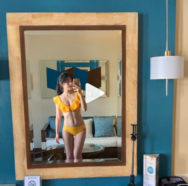 모델이소현 인스타그램 청소한 미모 비키니 몸매