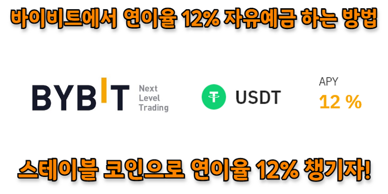 [Bybit 팁] 바이비트에서 연이율 12% 자유예금하는 방법 (Feat. USDT)