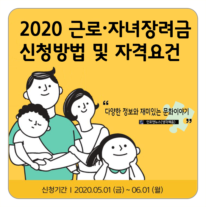 2020 근로장려금 자녀장려금 신청방법 및 내용