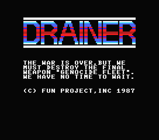 Drainer - MSX (재믹스) 게임 롬파일 다운로드