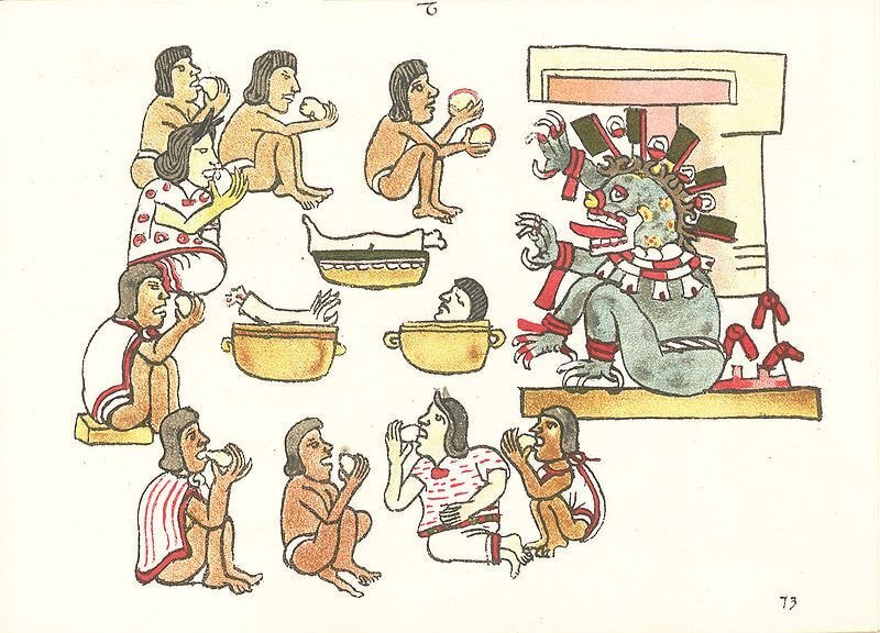 식인으로 악명 높았던 아즈텍 문명의 시기