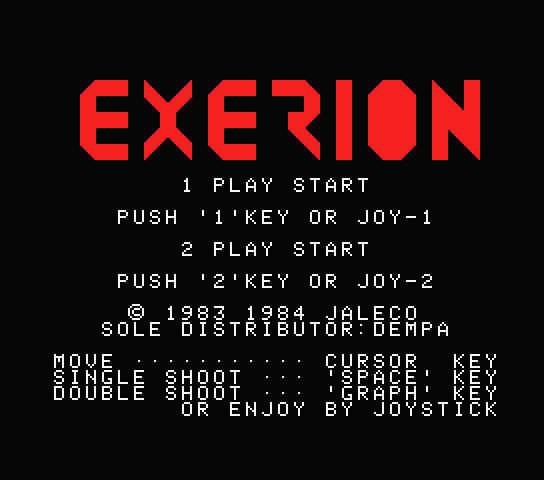 Exerion - MSX (재믹스) 게임 롬파일 다운로드