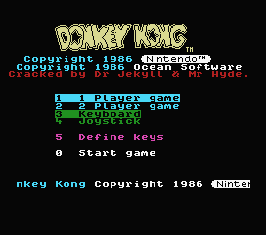 Donkey Kong - MSX (재믹스) 게임 롬파일 다운로드