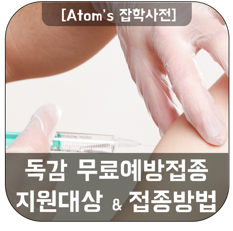 [잡학사전] 2019년 독감 예방접종 무료 지원대상 및 접종방법!