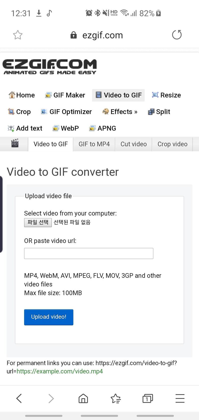 짧은 동영상(mp4)을 GIF로 변환하는 방법