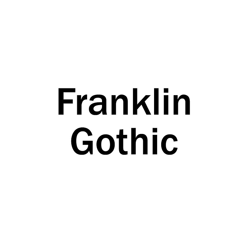 Franklin Gothic 프랭클린 고딕 폰트 20종 다운로드