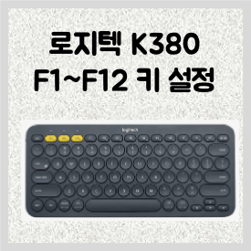 로지텍 K380 F1~F12 키 표준 기능 키로 설정하기