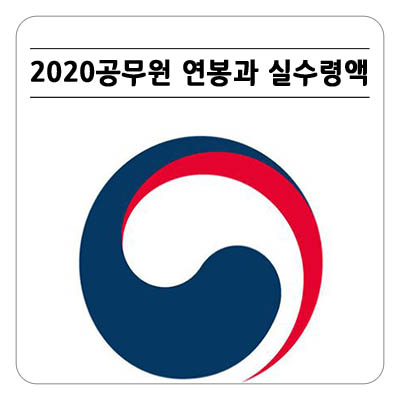 2020년 일반직 공무원 연봉과 실수령액 (9급기준)