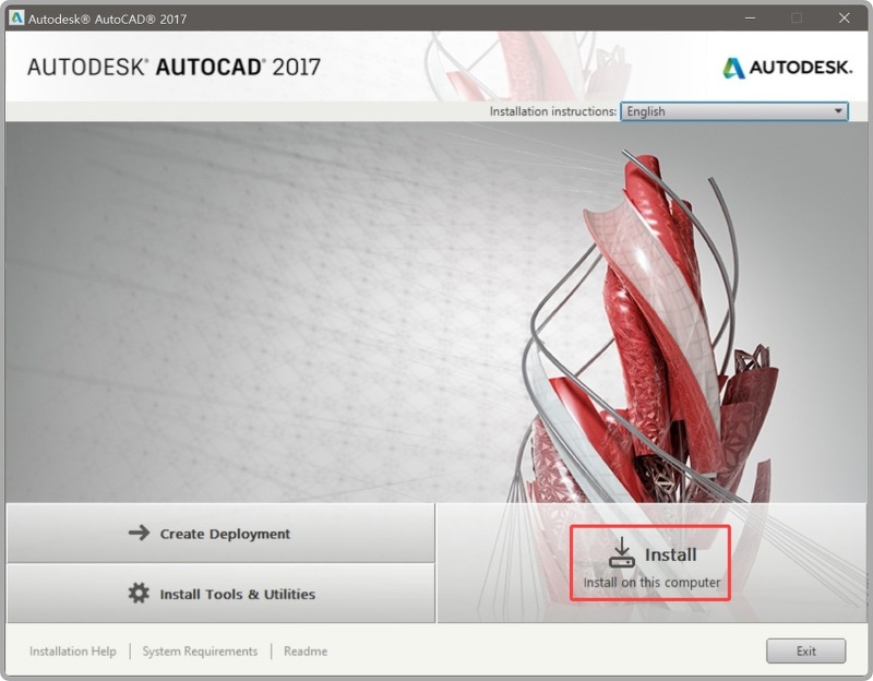 AutoCAD 2017ライセンス認証のダウンロードとインストール方法
