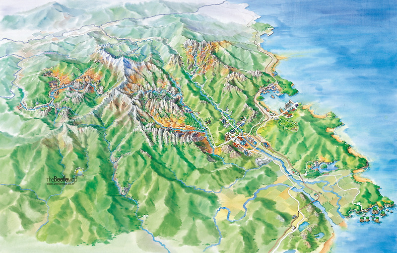 금강산 (그림지도·수채화지도 제작) - 더그린맵