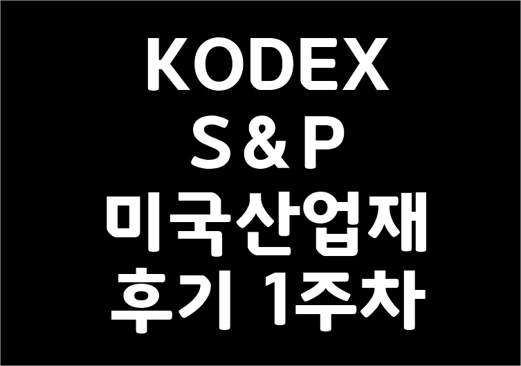 KODEXS＆P미국산업재 후기 1주차