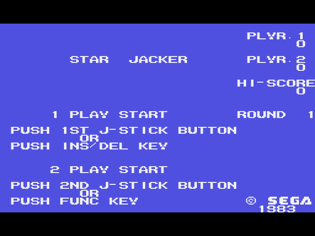 Star Jacker (SG-1000) 게임 롬파일 다운로드