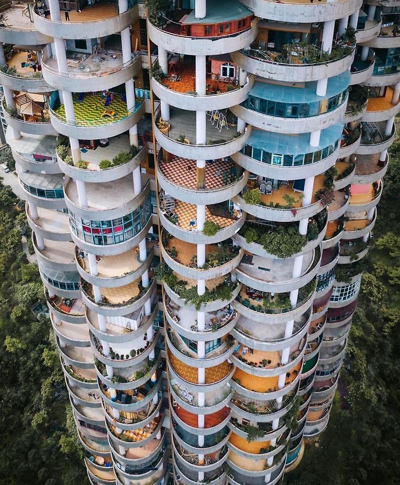 중국의 독특한 아파트 구조