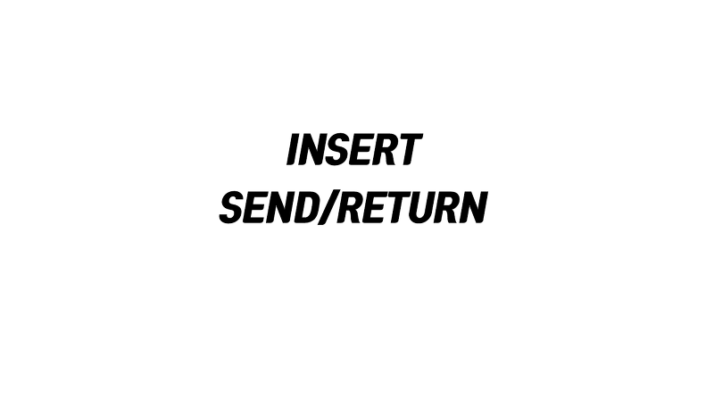 Insert와 Send/Return의 다른점은 무엇일까?