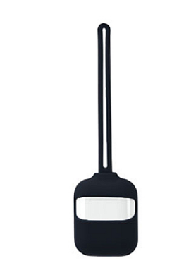 오펜트 에어팟 실리콘 케이스 목걸이형, 블랙