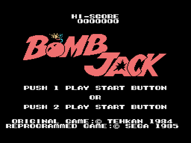 Bomb Jack (SG-1000) 게임 롬파일 다운로드