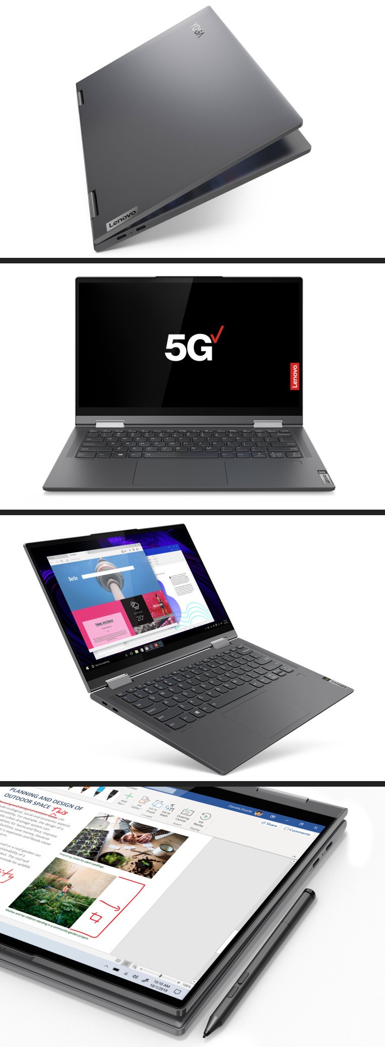 세계 최초의 5G 노트북 Flex 5G