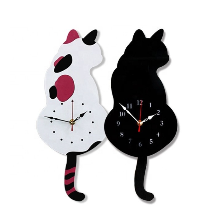 꼬리가 움직이는 귀여운 고양이 시계