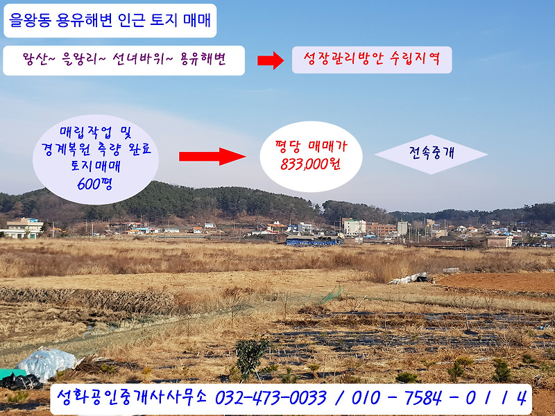 인천 을왕동 용유해변 토지매매 600평 평당833,000원 전속중개 이선남TV