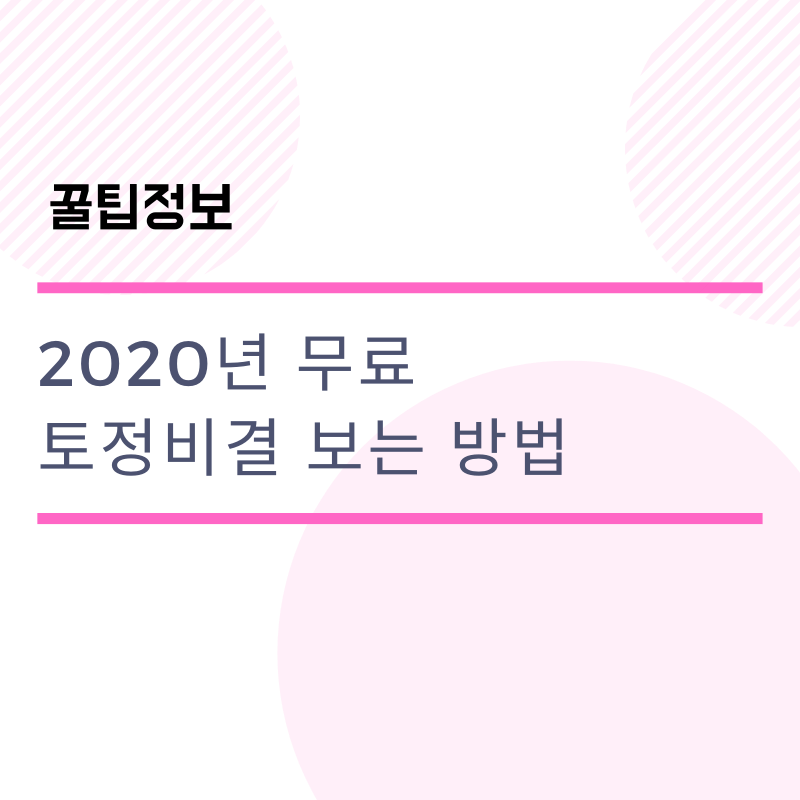 2020년 무료 토정비결 보는 방법 Feat.디지털역술방