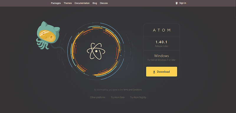HTML편집기 - Atom 다운로드 및 설치