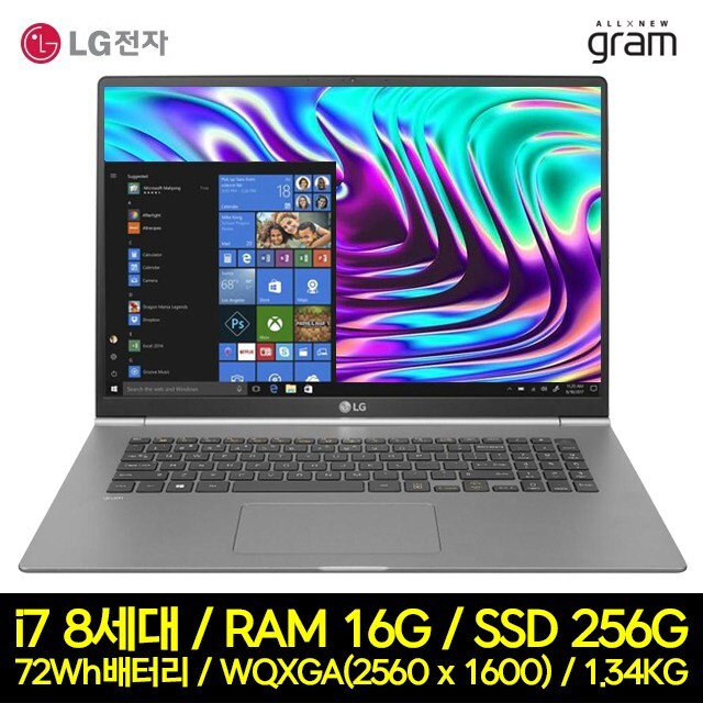 LG 그램 17인치 노트북 싸게 구매했어요. LG전자 2020년 그램17 노트북 17ZD90N-VX5BK (10세대 i5-1035G7 43.1cm WIN미포함), 미포함, SSD 256GB, 8GB