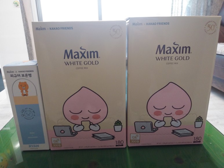 Maxim x kakao 맥심 x 카카오 콜라보 신규상품! 맥심화이트골드 커피 및 보온병 리뷰