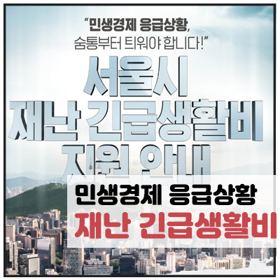 서울시 재난 긴급생활비 지원 신청대상 및 지원금 30~50만원 (03.30~05.15)