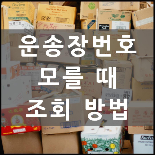 운송장번호 모를때 택배 조회 방법 꿀팁 (Feat. 로지아이 택배파인더)