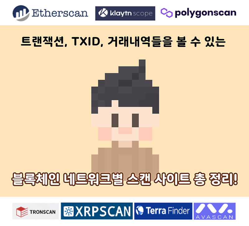 [TXID 확인팁] 블록체인 네트워크별 스캔 사이트 소개 및 정리!