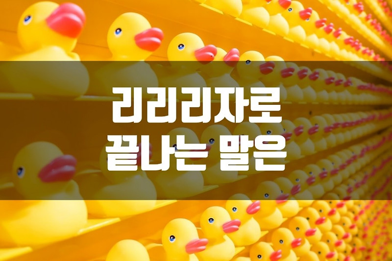 리리리자로 끝나는 말은 괴나리, 보따리, 댑싸리, 소쿠리 유리 항아리