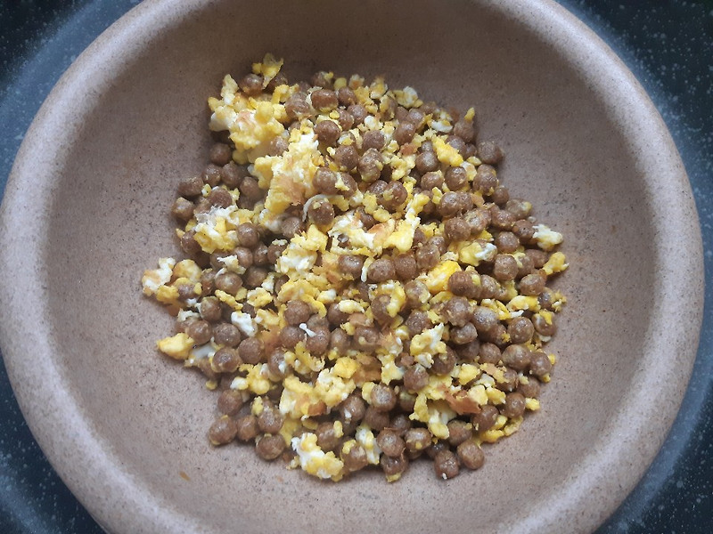 강아지 사료 안먹을때는 계란밥으로 해결