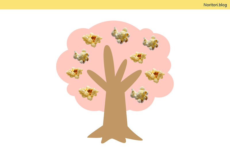 [노리토리]팝콘으로 벚꽃 꾸미기