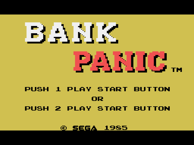 Bank Panic (SG-1000) 게임 롬파일 다운로드